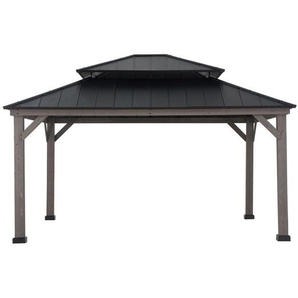 Pavillon, Holz, Zeder, 450x320x390 cm, Sonnen- & Sichtschutz, Pavillons