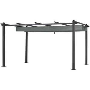Pavillon mit Schiebedach Rom | grau | 405 cm | 227 cm | cm 298,0 |