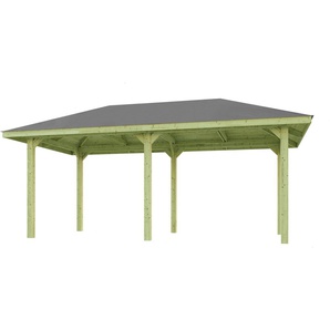 Pavillon WEKA Gartenoase 651 B Gr.1 Pavillons Gr. B/T: 584 cm x 333 cm, braun (kdi) Pavillons 19 mm Massivholzdach