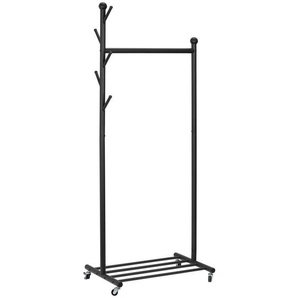 PBJ Kleiderwagen, Schwarz, Metall, 68x170x43 cm, Garderobe, Garderobenständer