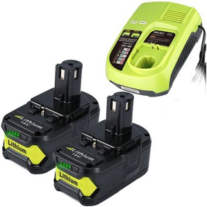 2Stück P108 18V 7.0Ah Li-ion Akku Kompatibel mit Ryobi Akku 0ne+ P102 P103 P105 P107 P108 P109 RB18L50 RB18L40 RB18L25 RB18L15 mit Ryobi P117 (2