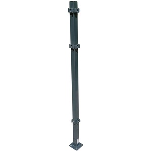 PEDDY SHIELD Eckpfosten Zaunpfosten 110 cm Höhe, für Ein- und Doppelstabmatten grau (anthrazit) Zaunpfosten