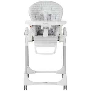 Peg Perego Hochstuhl  Prima Pappa Follow me - grau - Gestell: Aluminium eloxiert, Bezug: 100% Polyester, Polsterung: 100% Polyester, Esstablett: Kunststoff, Fußablage:  Kunststoff - 55 cm - 104 cm - 75 cm | Möbel Kraft