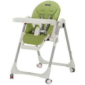 Peg Perego Hochstuhl  Prima Pappa Follow me ¦ Gestell: Aluminium eloxiert, Bezug: 100% Polyester, Polsterung: 100% Polyester, Esstablett: Kunststoff, Fußablage:  Kunststoff ¦ Maße (cm): B: 55 H: 104 T: 75