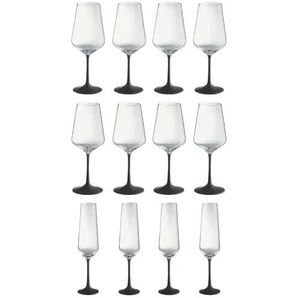 Peill+Putzler Gläserset Alura - schwarz - Glas - 27 cm - 19 cm | Möbel Kraft