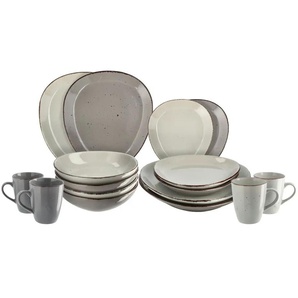 Peill+Putzler Kombiservice 16-teilig Siena Due | grau | Steinzeug/Steingut |