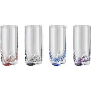 Peill+Putzler Longdrinkglas, 4er-Set | mehrfarbig | Kristallglas | 14,5 cm |