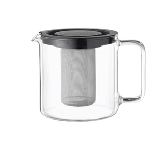 Peill+Putzler Teekanne zylindrisch Buon Giorno - transparent/klar - Glas,Kunststoff,Edelstahl - 13,5 cm - 13.5 | Möbel Kraft