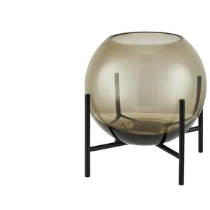 Peill+Putzler Vase   ¦ grau ¦ Metall,Glas ¦ Maße (cm): H: 16  Ø: 17
