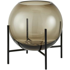 Peill+Putzler Vase   ¦ grau ¦ Metall,Glas ¦ Maße (cm): H: 20  Ø: 19