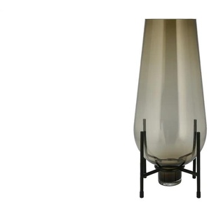 Peill+Putzler Vase mit Metallgestell - braun - Metall, Glas - 42 cm - [18.0] | Möbel Kraft