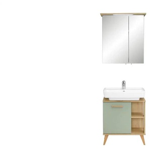 Badkombination  Dehmsee ¦ grün ¦ Maße (cm): B: 60,5 H: 200