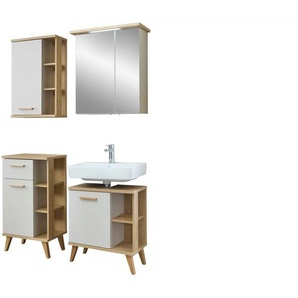 Badmöbel-Set  Dammsee ¦ beige ¦ Maße (cm): B: 111 H: 200