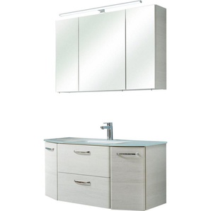 PELIPAL Badmöbel-Set Quickset 936, (Set, 2-St), Spiegelschrank inkl. LED-Beleuchtung, Waschtisch-Kombination