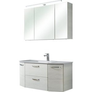 PELIPAL Badmöbel-Set Quickset 936, (Set, 2-St), Spiegelschrank inkl. LED-Beleuchtung, Waschtisch-Kombination