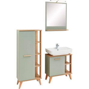 Saphir Badmöbel-Set Quickset 963, (3-St), Breite 60 cm, Spiegel, Midischrank und Waschbeckenunterschrank