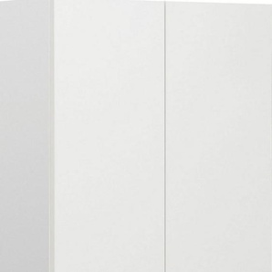 Saphir Hängeschrank Quickset Wand-Badschrank 50 cm breit mit 2 Türen und 2 Einlegeböden Badezimmer-Hängeschrank inkl. Türdämpfer, Griffe in Chrom Glanz
