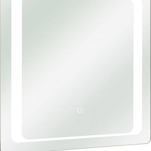 Saphir Badspiegel Quickset Spiegel inkl. LED-Beleuchtung und Touchsensor, 70 cm breit, Flächenspiegel rechteckig, 12V LED, 1250 LM, Wandspiegel