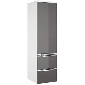 Pelipal Midischrank Trentino Beimöbel Glas grau, weiß glanz GLO790201809
