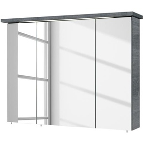 Pelipal Spiegelschrank Cesa Spanplatte Graphit 75x72x20 cm (BxHxT) Modern Beleuchtung