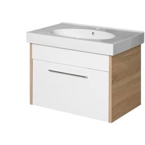 Waschtisch mit Unterschrank  Dreetzsee ¦ weiß ¦ Maße (cm): B: 80 H: 58,5