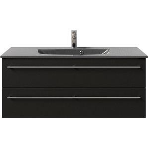 Saphir Waschtisch Serie 6025 Mineralmarmor-Waschtisch mit Unterschrank, 117 cm breit (2-St), Waschplatz mit 2 Schubladen, hängend, verschiedene Ausführungen