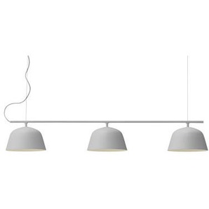 Pendelleuchte Ambit Rail metall grau / L 126 cm - Muuto - Grau