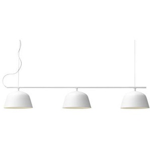 Pendelleuchte Ambit Rail metall weiß / L 126 cm - Muuto - Weiß