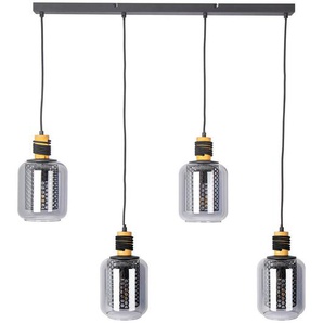 Pendelleuchte Ando, Grau, Glas, 25x60x78 cm, einfach zu transportieren, Lampen & Leuchten, Innenbeleuchtung, Hängelampen, Pendelleuchten