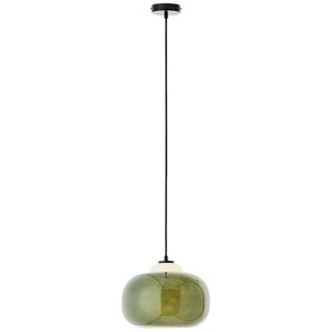 Pendelleuchte BRILLIANT Blop Lampen Gr. Ø 30 cm, grün Pendelleuchten und Hängeleuchten Höhe 129 cm, Ø 30 E27, kürzbar, GlasMetall,