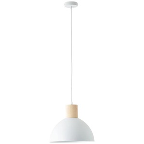 Pendelleuchte BRILLIANT Daintree Lampen Gr. Ø 34 cm, weiß (weiß, natur) Pendelleuchten und Hängeleuchten
