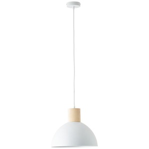 Pendelleuchte BRILLIANT Daintree Lampen Gr. 1 flammig, Ø 34 cm, weiß (weiß, natur) Pendelleuchten und Hängeleuchten