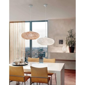 Pendelleuchte Campilo Ø 45cm Beige/Beige Mischgewebe E27