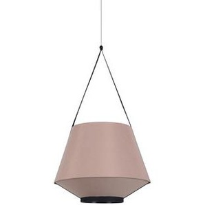 Pendelleuchte Carrie Small textil beige / Ø 45 x H 82 cm - Leinen - Forestier - Beige