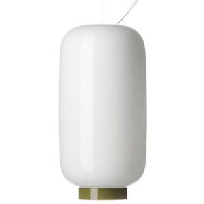 Pendelleuchte Chouchin  Reverse n°2 glas weiß grün / Ø 22 cm x H 43 cm - Foscarini - Grün