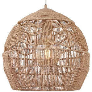 Pendelleuchte Cutten Ø 40cm Braun Leinen E27