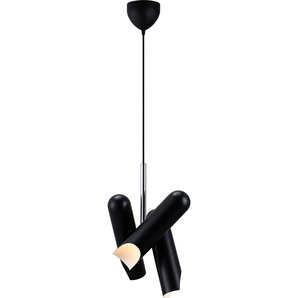 Pendelleuchte DESIGN FOR THE PEOPLE Rochelle Lampen Gr. Ø 7,6 cm Höhe: 44 cm, schwarz Pendelleuchten und Hängeleuchten