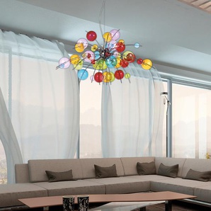 Pendelleuchte Explosion Ø 98cm Multicolor/Silber Hauptmaterial: Edelstahl Sekundärmaterial Glas G9