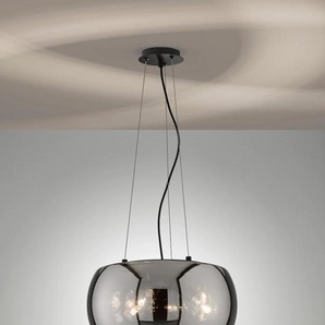 Pendelleuchte FISCHER & HONSEL Dima Lampen Gr. 3 flammig, Ø 40,00 cm, braun (sand schwarz) Pendelleuchten und Hängeleuchten