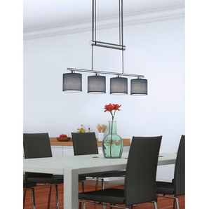 Pendelleuchte I 77 x 150 x 14cm Grau/Grau Mischgewebe LED E14