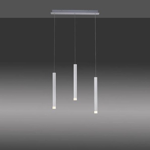 Pendelleuchte JUST LIGHT BRUNO Lampen Gr. 3 flammig, Höhe: 120 cm, grau (aluminiumfarben) LED Hängeleuchten und Pendelleuchten