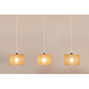Pendelleuchte Jute III 25 x 120 x 100cm Braun/Beige Leinen E27