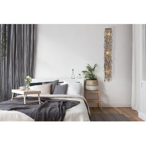 Pendelleuchte Kokos 30 x 180 x 30cm Beige Material: Naturfaser E27