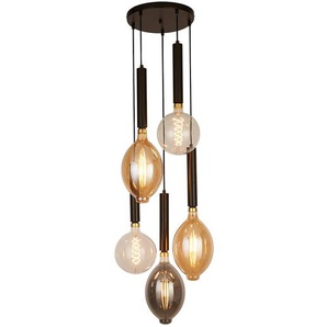 Pendelleuchte Multi Drop 30 x 90 x 30cm Schwarz Stahl, pulverbeschichtet E27