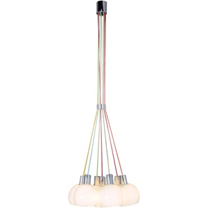 Pendelleuchte NÄVE Rainbow-Bowl Lampen Gr. Ø 16 cm Höhe: 13 cm, weiß (chromfarben, weiß) Pendelleuchten und Hängeleuchten