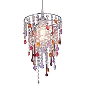 Pendelleuchte Ø 23cm Multicolor Edelstahl, verchromt E27