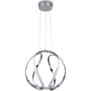 Pendelleuchte PACO HOME ERIK Lampen Gr. Ø 53 cm Höhe: 41 cm, weiß (chrom, weiß) Designerlampe LED Hängeleuchten und Pendelleuchten