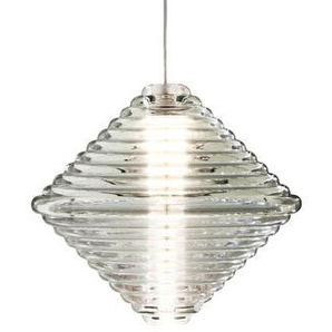 Pendelleuchte Press LED glas transparent / Kegel - Ø 34 x H 30 cm - Glas - Tom Dixon - Transparent