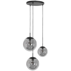 Xxxl Pendelleuchte, Schwarz, Metall, Glas, 25x40-150x120 cm, höhenverstellbar, Lampen & Leuchten, Innenbeleuchtung, Hängelampen, Pendelleuchten