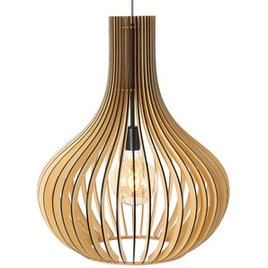 Pendelleuchte Smukt II Ø 50cm Braun Material: Metall, Holz teilmassiv Metallart: Eisen Oberfläche Holz: Geölt Oberfläche Metall: Lackiert E27
